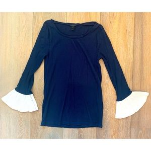 JCrew Ribbed Cotton Long Sleeve Tee